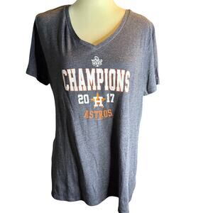 5th & Ocean Houston Astros 2017 World Series Champions V-Neck Tee, Women's XL